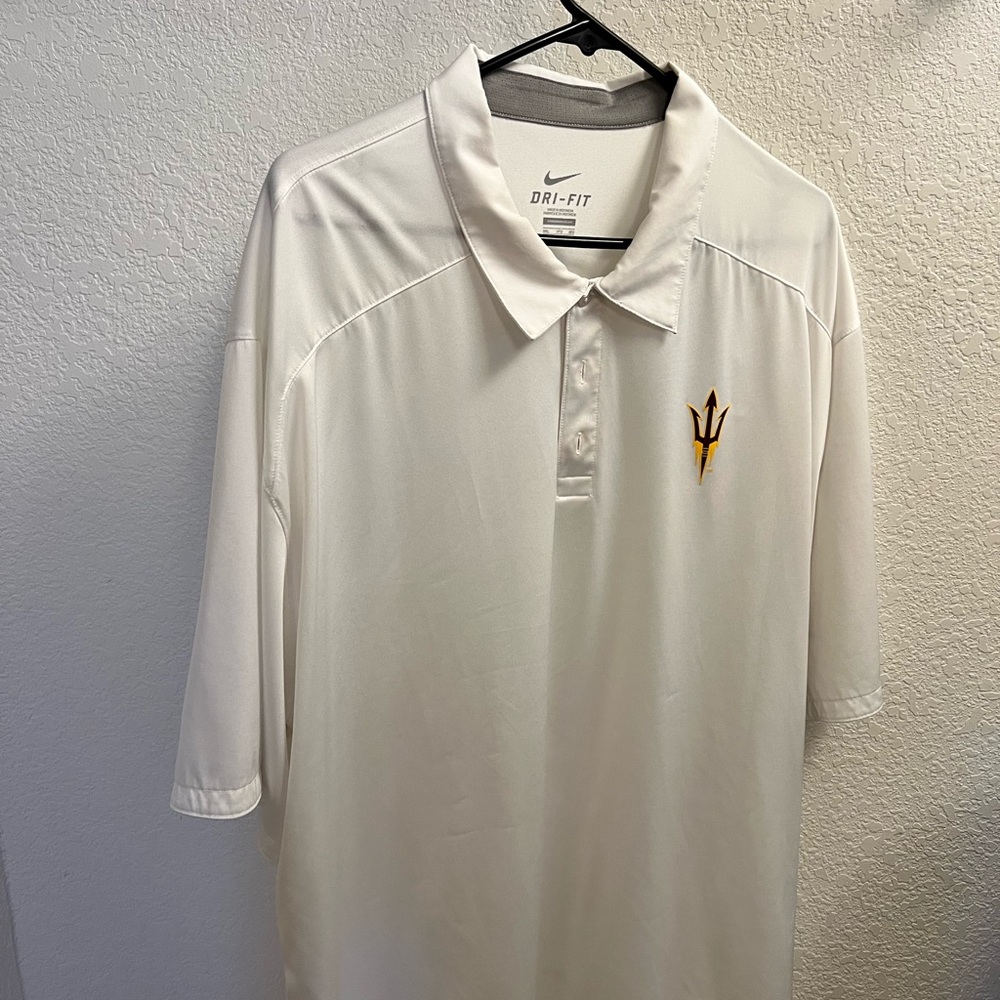 Nike Dri-Fit White Polo Arizona State